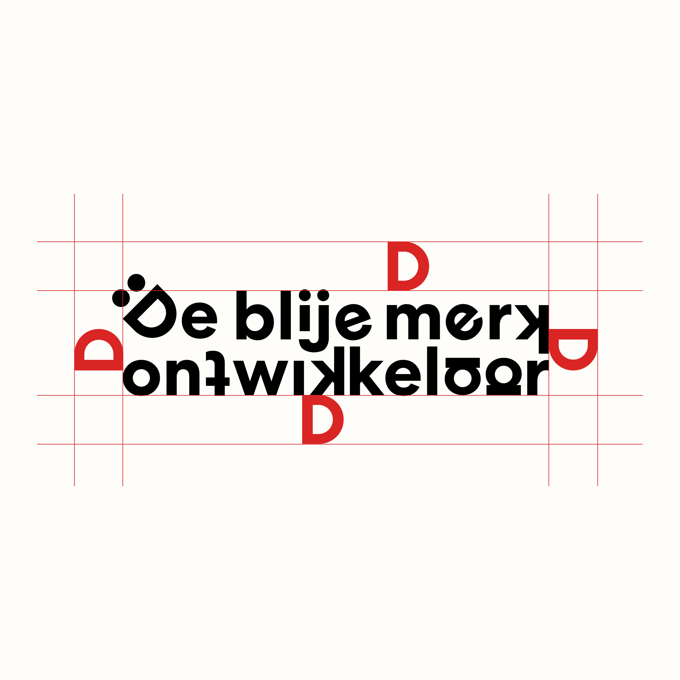 De blije merkontwikkelaar logo design